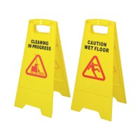 Bestseller Double Side Caution Sign Board Plastic Wet Floor Warning Caution Sign For Cleaning